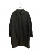 COMME des GARCONS HOMMEコムデギャルソン オム）の古着「エステルツイル製品染めコート」｜ブラック
