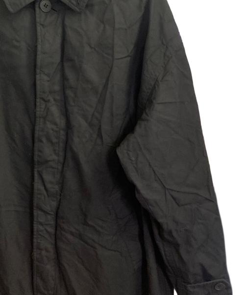 COMME des GARCONS HOMME（コムデギャルソン オム）COMME des GARCONS HOMME (コムデギャルソン オム) エステルツイル製品染めコート ブラック サイズ:XSの古着・服飾アイテム