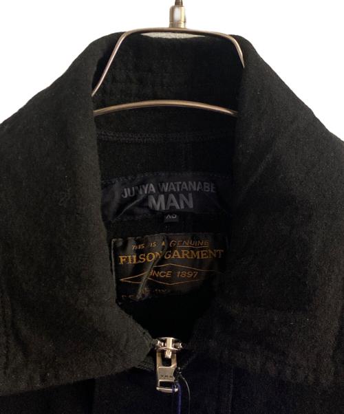 JUNYA WATANABE MAN（ジュンヤワタナベマン）JUNYA WATANABE MAN (ジュンヤワタナベマン) FILSON (フィルソン) Wネームウールアクリルツイルジャケット ブラック サイズ:XSの古着・服飾アイテム