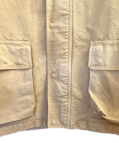 AURALEE（オーラリー）AURALEE (オーラリー) ORGANIC COTTON DUCK BLOUSON ベージュ×ブラウンの古着・服飾アイテム