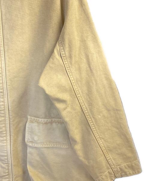 AURALEE（オーラリー）AURALEE (オーラリー) ORGANIC COTTON DUCK BLOUSON ベージュ×ブラウンの古着・服飾アイテム