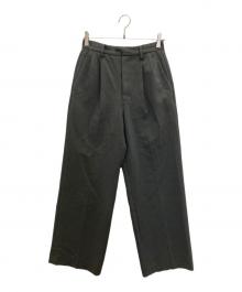 Spick and Span（スピック＆スパン）の古着「ダブルクロスツータックパンツ」｜グレー