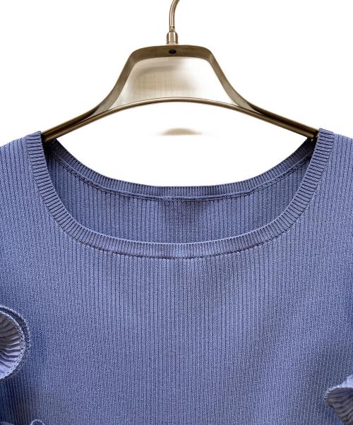 Snidel（スナイデル）Snidel (スナイデル) Sustainableプリーツフリルドッキングワンピース ブルー サイズ:Freeの古着・服飾アイテム