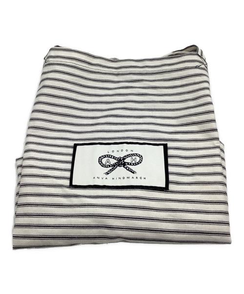 ANYA HINDMARCH（アニヤ・ハインドマーチ）ANYA HINDMARCH (アニヤ・ハインドマーチ) レザー編み込みハンドバッグ シルバーの古着・服飾アイテム