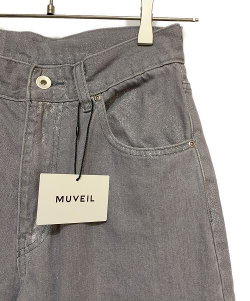 MUVEIL（ミュベール）MUVEIL (ミュベール) シルバー箔デニムパンツ グレー サイズ:38 未使用品の古着・服飾アイテム