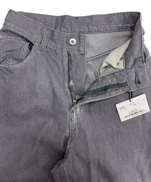 MUVEIL（ミュベール）MUVEIL (ミュベール) シルバー箔デニムパンツ グレー サイズ:38 未使用品の古着・服飾アイテム