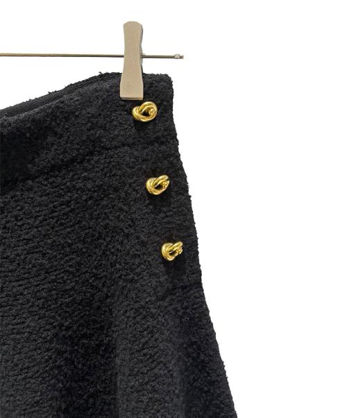BOTTEGA VENETA（ボッテガベネタ）BOTTEGA VENETA (ボッテガベネタ) ウールブークレスカート ブラック サイズ:Ｓの古着・服飾アイテム