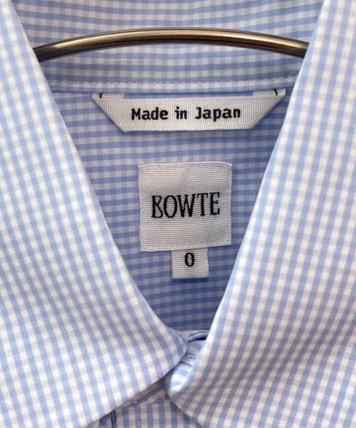 BOWTE（バウト）BOWTE (バウト) IENA (イエナ) 別注 ギンガムチェック フリルブラウス スカイブルーの古着・服飾アイテム