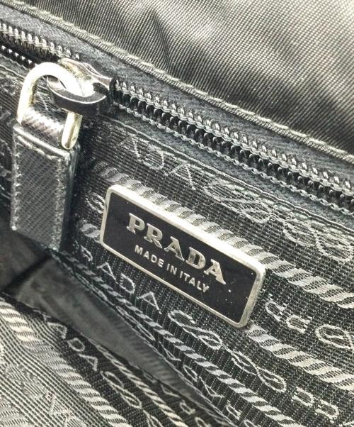 PRADA（プラダ）PRADA (プラダ) ナイロンショルダーバッグ ブラックの古着・服飾アイテム