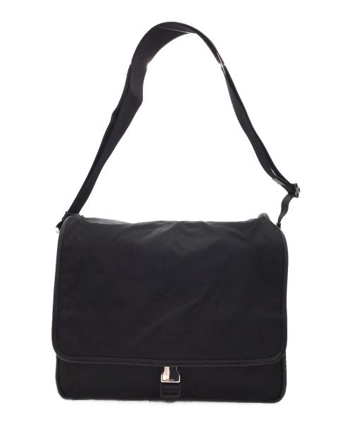 PRADA（プラダ）PRADA (プラダ) ナイロンショルダーバッグ ブラックの古着・服飾アイテム