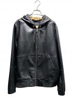 COACHコーチ）の古着「レザー トレーナージャケット」｜ブラック