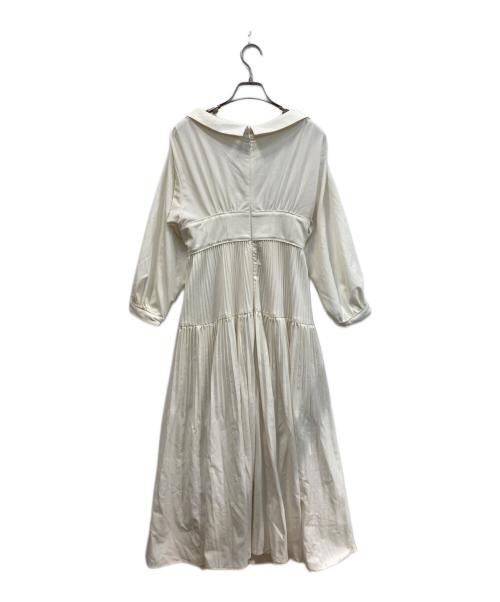 HER LIP TO（ハーリップトゥ）HER LIP TO (ハーリップトゥ) Pleated Open Shirt Dress ホワイト サイズ:Ｓの古着・服飾アイテム