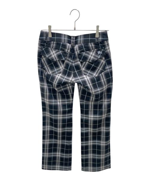BURBERRY BLUE LABEL（バーバリー ブルー レーベル）BURBERRY BLUE LABEL (バーバリー ブルー レーベル) チェックパンツ ブラック サイズ:36の古着・服飾アイテム