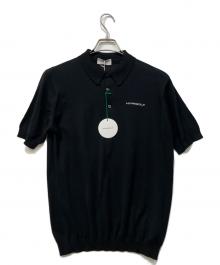 JOHN SMEDLEY×HYPEGOLF（ジョンスメドレー×ハイプゴルフ）の古着「ニットポロシャツ」｜ブラック