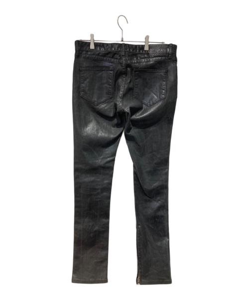 FUGA（フーガ）FUGA (フーガ) 裾ジップコーティングデニムパンツ ブラック サイズ:46の古着・服飾アイテム