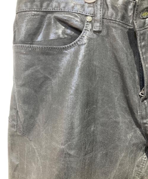 FUGA（フーガ）FUGA (フーガ) 裾ジップコーティングデニムパンツ ブラック サイズ:46の古着・服飾アイテム