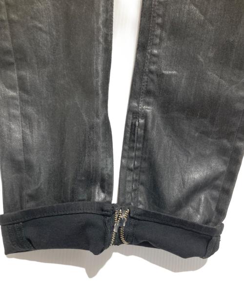 FUGA（フーガ）FUGA (フーガ) 裾ジップコーティングデニムパンツ ブラック サイズ:46の古着・服飾アイテム