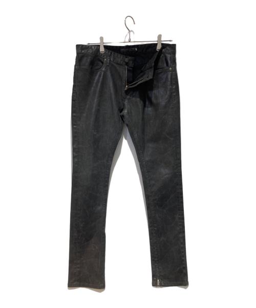 FUGA（フーガ）FUGA (フーガ) 裾ジップコーティングデニムパンツ ブラック サイズ:46の古着・服飾アイテム