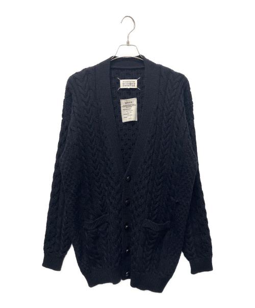 Maison Margiela（メゾンマルジェラ）Maison Margiela (メゾンマルジェラ) アイリッシュフィッシャーマン ケーブルニットカーディガン ネイビー サイズ:Lの古着・服飾アイテム