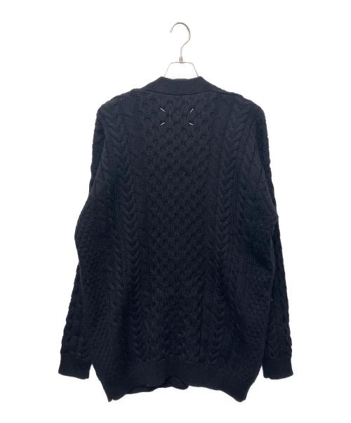 Maison Margiela（メゾンマルジェラ）Maison Margiela (メゾンマルジェラ) アイリッシュフィッシャーマン ケーブルニットカーディガン ネイビー サイズ:Lの古着・服飾アイテム