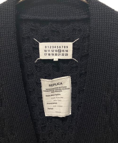 Maison Margiela（メゾンマルジェラ）Maison Margiela (メゾンマルジェラ) アイリッシュフィッシャーマン ケーブルニットカーディガン ネイビー サイズ:Lの古着・服飾アイテム