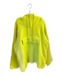 AURALEE（オーラリー）の古着「ALPACA WOOL LENO CLOTH P/O PARKA」｜黄緑