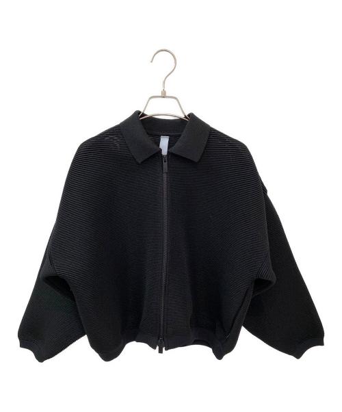 CFCL（シーエフシーエル）CFCL (シーエフシーエル) STRATUM LUCENT STAND FALL COLLAR BOMBER JACKET ブラック サイズ:1の古着・服飾アイテム