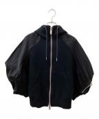 sacaiサカイ）の古着「Balloon Sleeve Hooded Zip-Up」｜ブラック