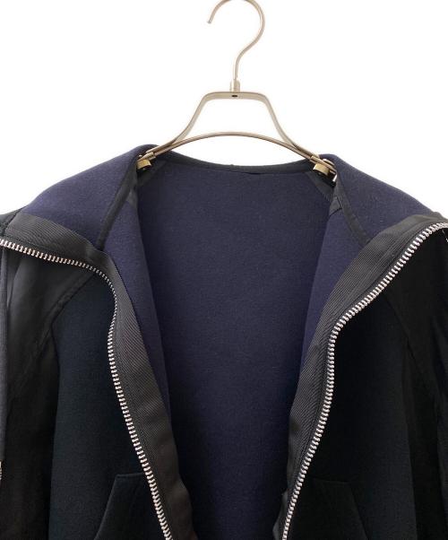sacai（サカイ）sacai (サカイ) Balloon Sleeve Hooded Zip-Up ブラック サイズ:4の古着・服飾アイテム