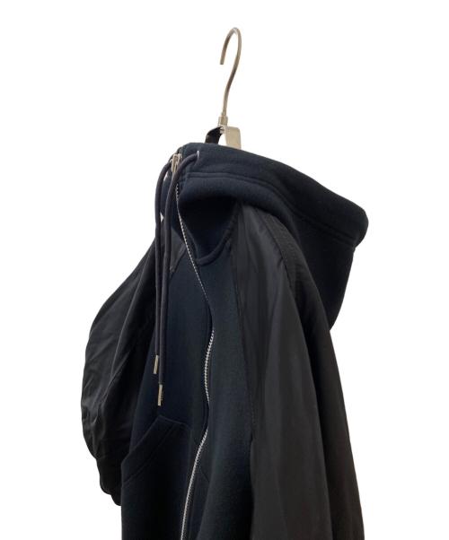 sacai（サカイ）sacai (サカイ) Balloon Sleeve Hooded Zip-Up ブラック サイズ:4の古着・服飾アイテム