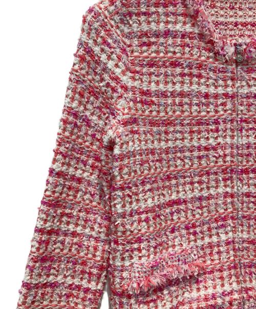 Rene（ルネ）Rene (ルネ) ツイードジップジャケット ピンク サイズ:38の古着・服飾アイテム