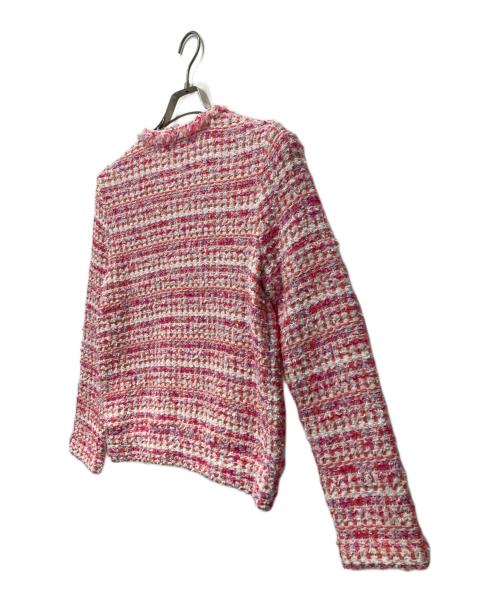 Rene（ルネ）Rene (ルネ) ツイードジップジャケット ピンク サイズ:38の古着・服飾アイテム