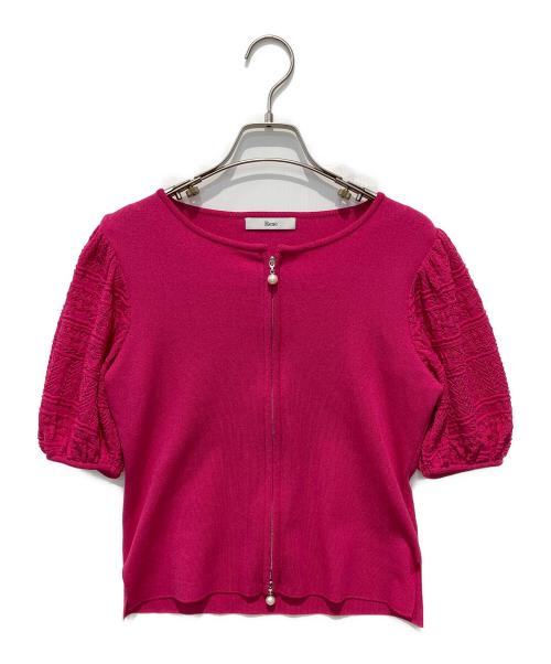 Rene（ルネ）Rene (ルネ) Lacy Puffy Knit ピンク サイズ:36の古着・服飾アイテム