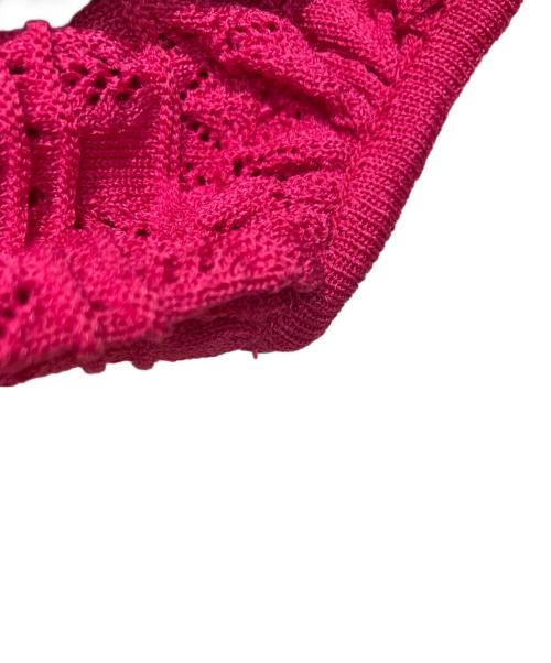 Rene（ルネ）Rene (ルネ) Lacy Puffy Knit ピンク サイズ:36の古着・服飾アイテム