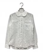 COMME des GARCONS GIRLコムデギャルソンガール）の古着「丸襟 レースシャツ」｜ホワイト