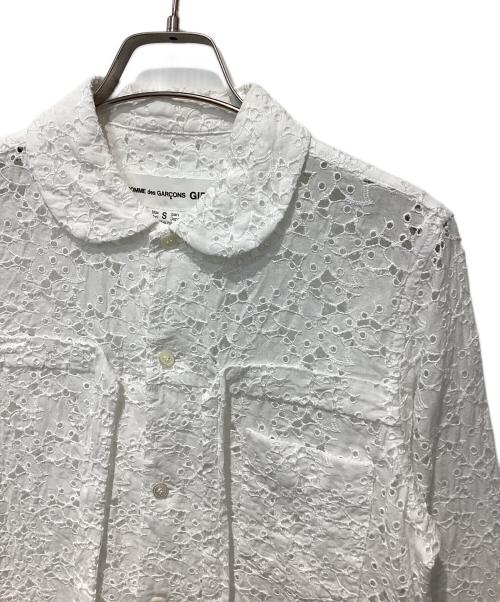 COMME des GARCONS GIRL（コムデギャルソンガール）COMME des GARCONS GIRL (コムデギャルソンガール) 丸襟 レースシャツ ホワイト サイズ:Sの古着・服飾アイテム