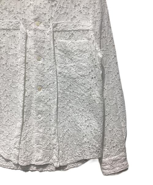COMME des GARCONS GIRL（コムデギャルソンガール）COMME des GARCONS GIRL (コムデギャルソンガール) 丸襟 レースシャツ ホワイト サイズ:Sの古着・服飾アイテム
