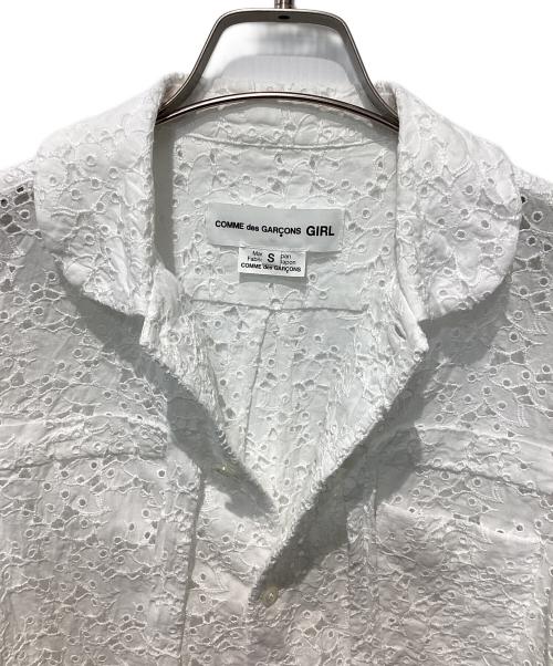 COMME des GARCONS GIRL（コムデギャルソンガール）COMME des GARCONS GIRL (コムデギャルソンガール) 丸襟 レースシャツ ホワイト サイズ:Sの古着・服飾アイテム