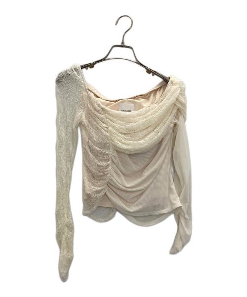 ERADIE（エラディエ）ERADIE (エラディエ) Sheer Lace Top アイボリー サイズ:FREEの古着・服飾アイテム