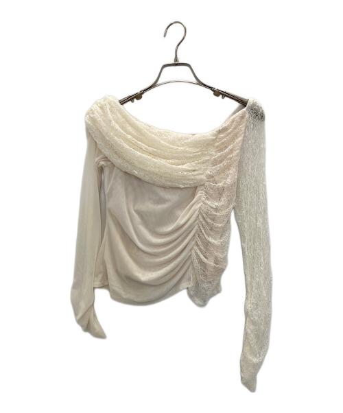 ERADIE（エラディエ）ERADIE (エラディエ) Sheer Lace Top アイボリー サイズ:FREEの古着・服飾アイテム