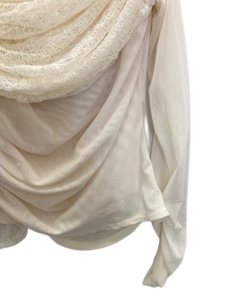 ERADIE（エラディエ）ERADIE (エラディエ) Sheer Lace Top アイボリー サイズ:FREEの古着・服飾アイテム