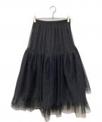ORGUEオルグ）の古着「Volume Tulle Skirt」｜ブラック
