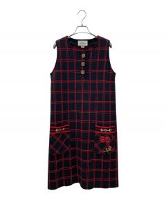中古・古着通販】GUCCI (グッチ) GGニットワンピース ブラック サイズ