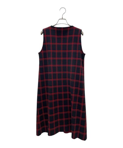 GUCCI（グッチ）GUCCI (グッチ) ノースリーブワンピース ブラック×レッド サイズ:Mの古着・服飾アイテム