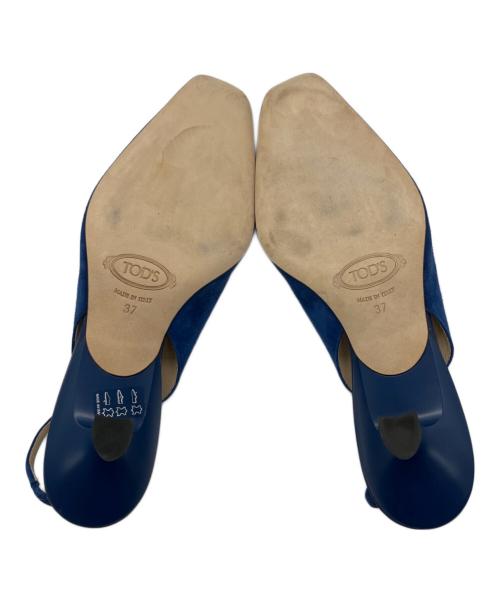 TOD'S（トッズ）TOD'S (トッズ) Mame Kurogouchi (マメクロゴウチ) スリングバックミュール ブルー サイズ:37の古着・服飾アイテム