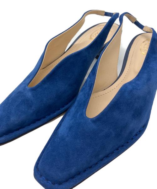 TOD'S（トッズ）TOD'S (トッズ) Mame Kurogouchi (マメクロゴウチ) スリングバックミュール ブルー サイズ:37の古着・服飾アイテム