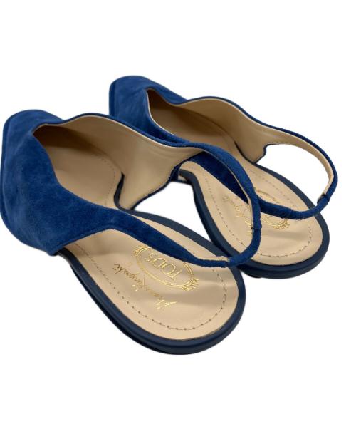 TOD'S（トッズ）TOD'S (トッズ) Mame Kurogouchi (マメクロゴウチ) スリングバックミュール ブルー サイズ:37の古着・服飾アイテム