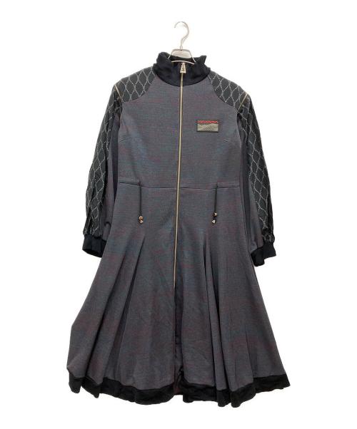 hazama（ハザマ）hazama (ハザマ) micro-micro-micro-macro jersey one-piece ブラック サイズ:Lの古着・服飾アイテム