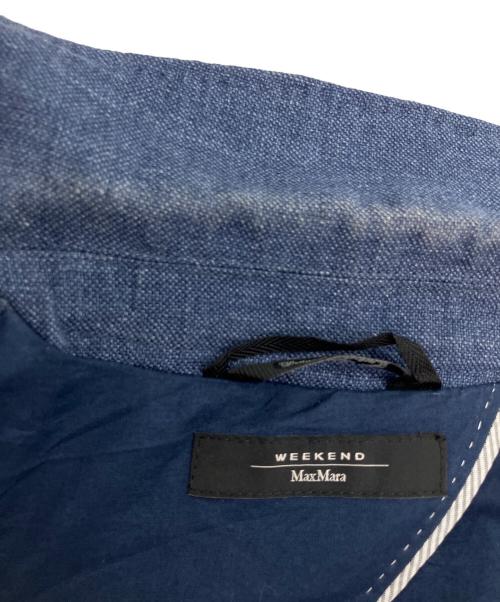 WEEKEND Max Mara（ウィークエンド マックスマーラ）WEEKEND Max Mara (ウィークエンド マックスマーラ) リネンジャケット ブルー サイズ:SIZE 36の古着・服飾アイテム