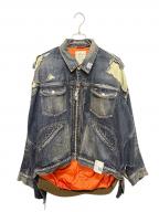 Maison MIHARA YASUHIROメゾン ミハラ ヤスヒロ）の古着「LAYERED DENIM JACKET」｜インディゴ